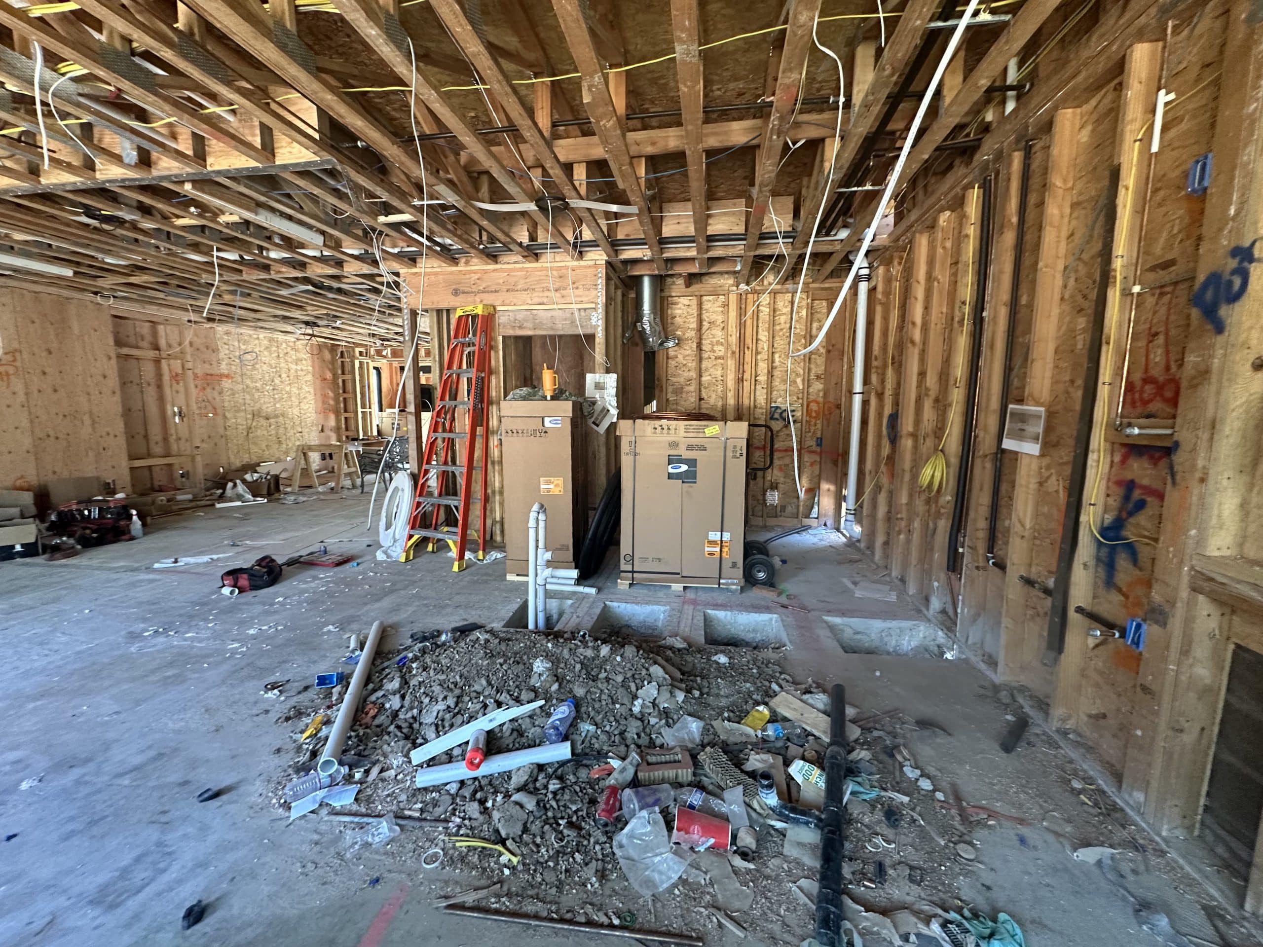 Interior at framing stage
