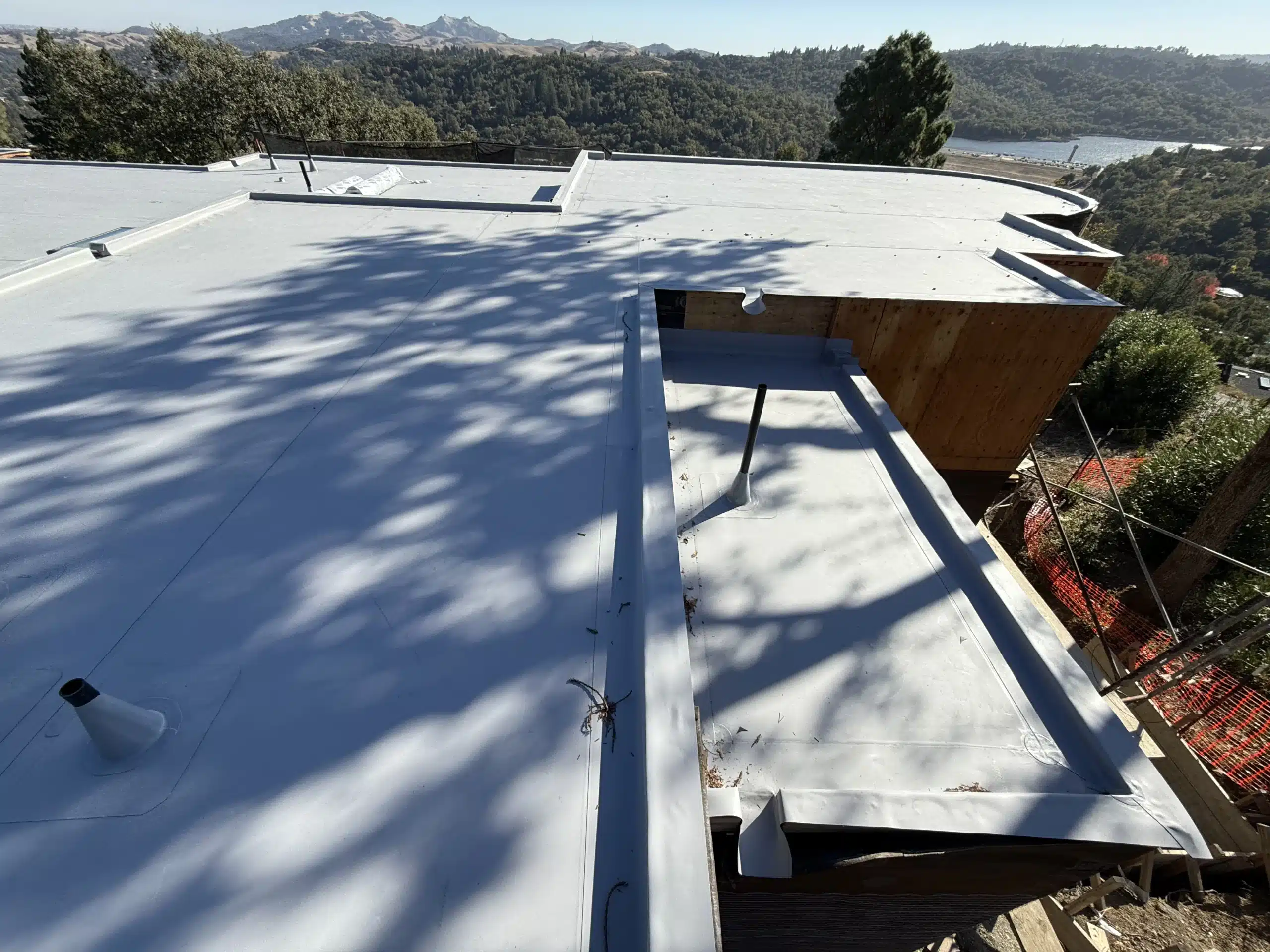 Roof deck with the valley and ridgeline beyond