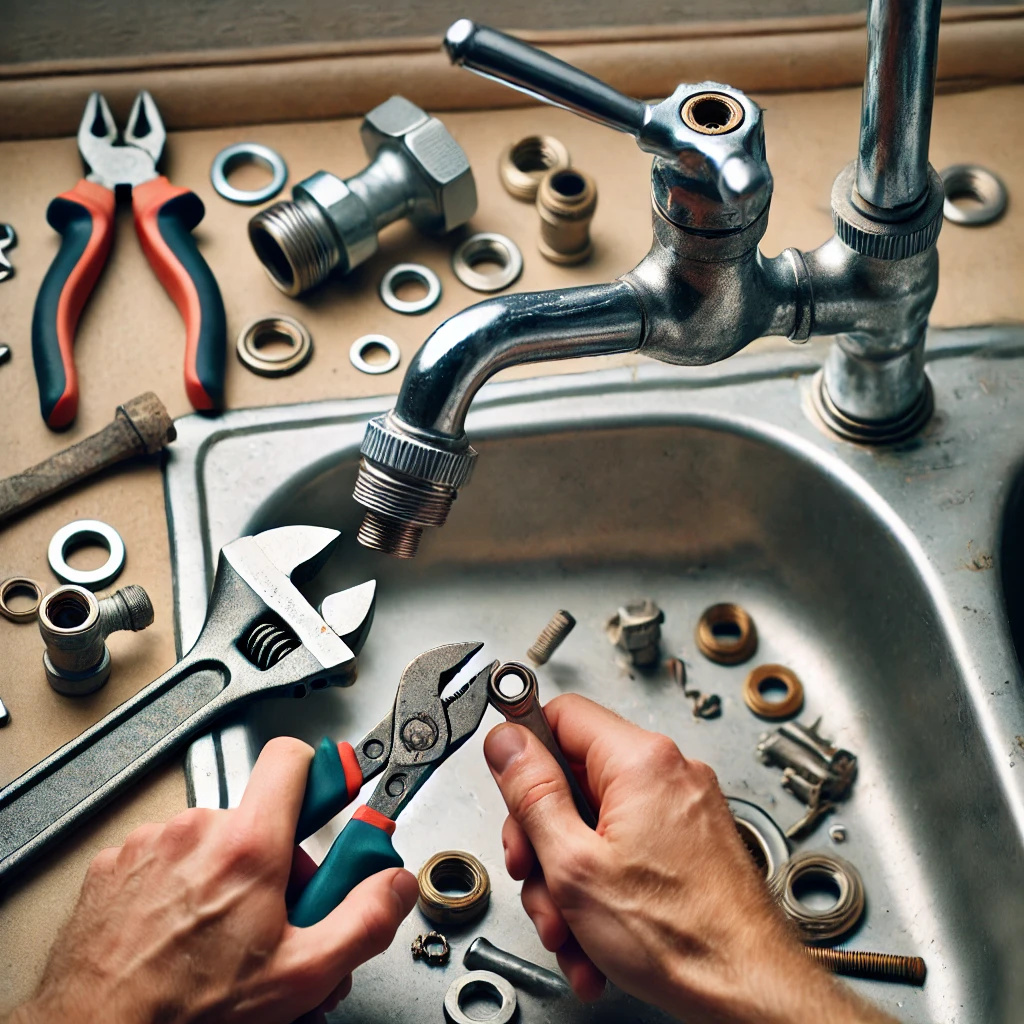 kitchen faucet installation old