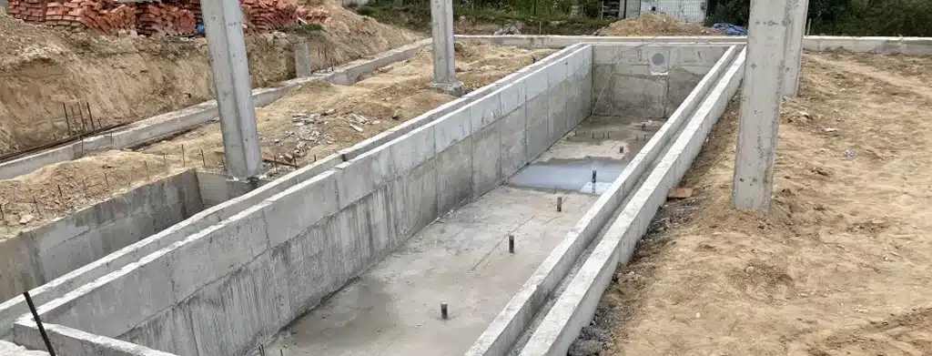 new home construction concrete plan