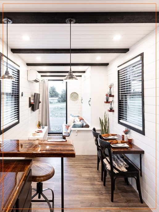 small kitchen remodel with black chairs