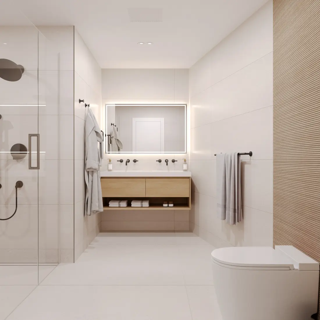 Bathroom remodel in Piedmont, CA — luxury primary suite bath by Rhino Builders