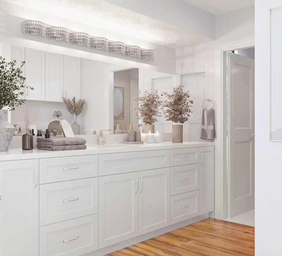Berkeley bathroom remodel — walk-in shower and full-height tile