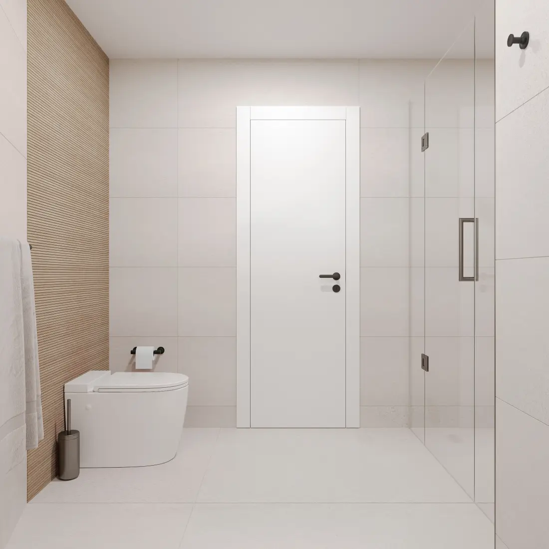 Piedmont primary bath — double vanity with brass fixtures