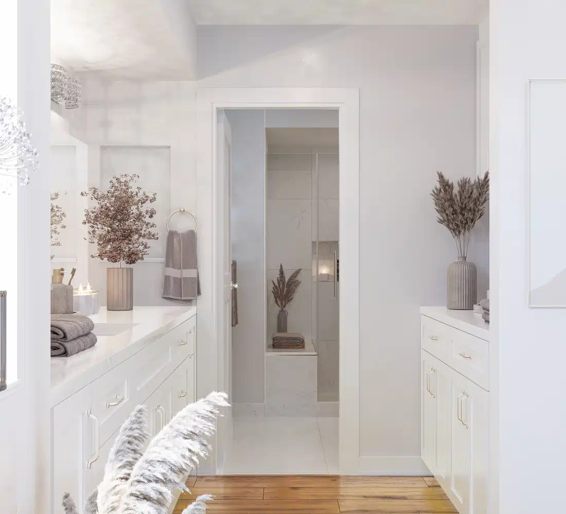 Berkeley bathroom remodel — floating vanity and modern fixtures