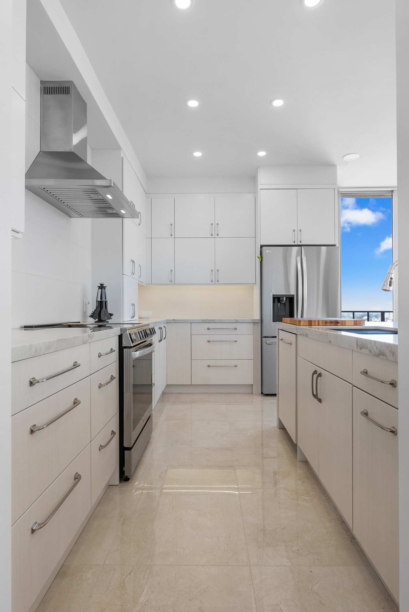 Lafayette kitchen remodel — stainless appliances and full-height cabinetry