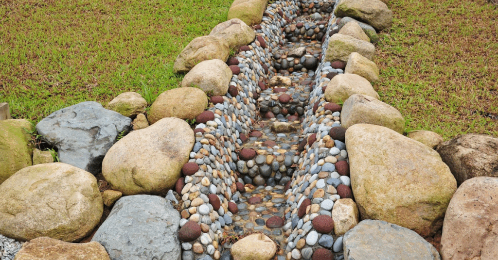 French Drains water runoff