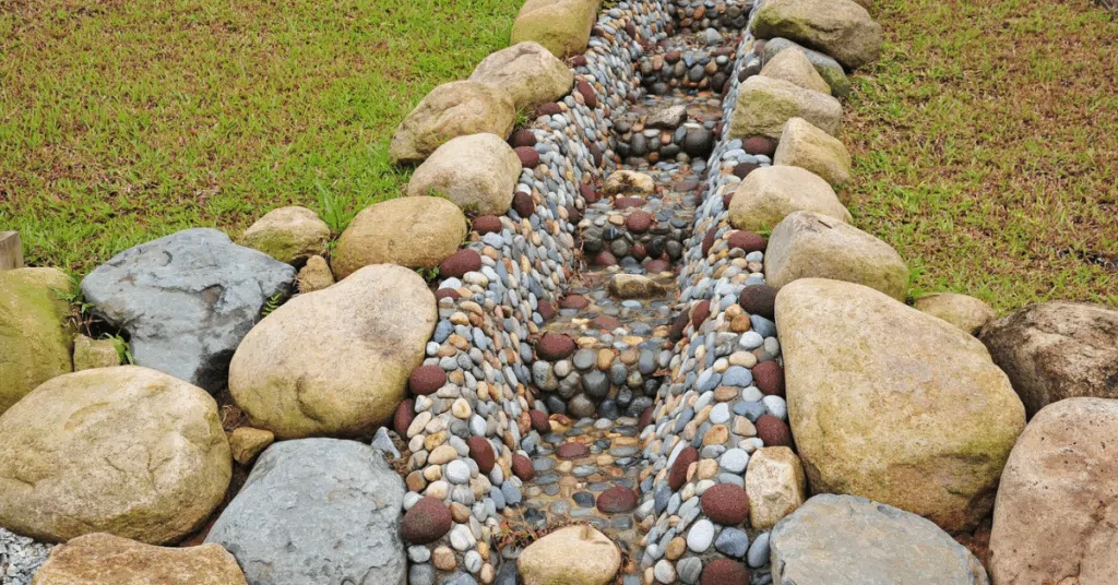 French Drains water runoff