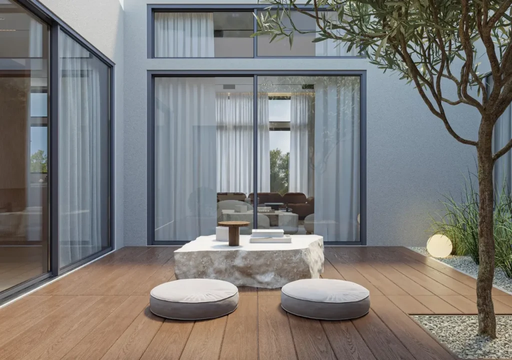 outdoor home renovation project